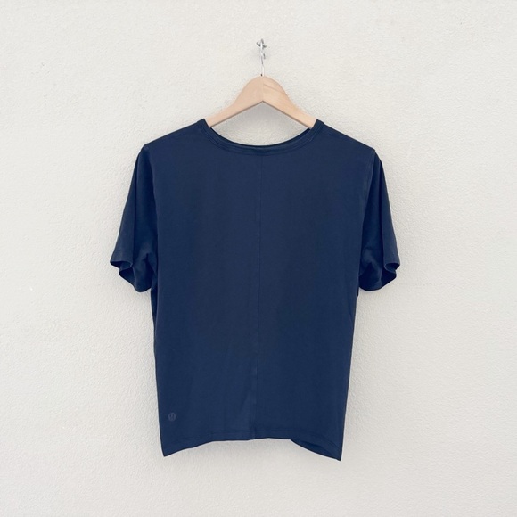 Lululemon Crescent T Shirt Pima Cotton Black Short Sleeve Casual Athleisure 8 - Picture 6 of 13